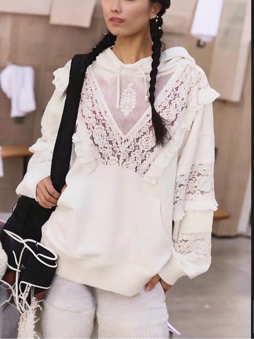 Free People Women’s Studio Tunic Hoodie SOLD OUT ONLINE Large Oversized - Picture 2 of 4